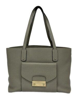 FURLA Julia - Gray Beige Leather Tote Bag